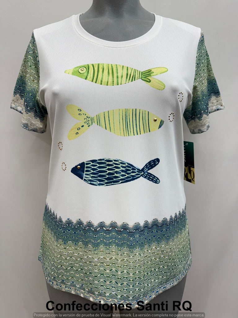 camiseta PECES m/c