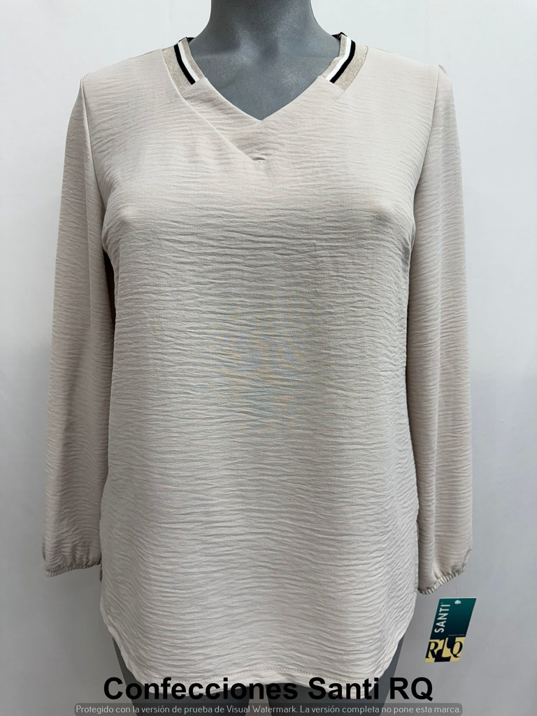 BLUSA MEDIO ESCOTE CANALÉ