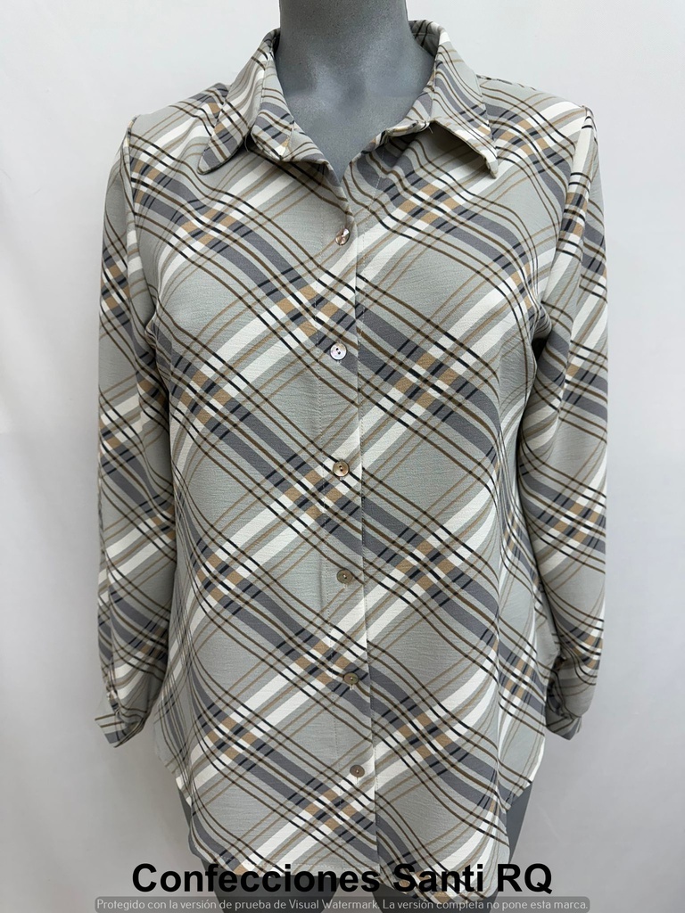 BLUSA CAMISETA CUADROS