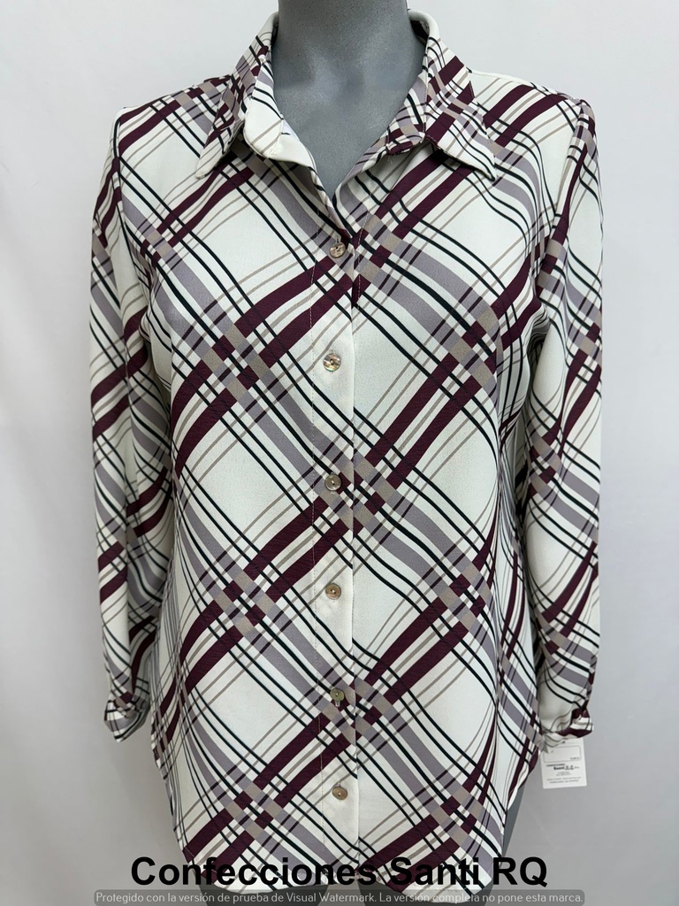 BLUSA CAMISETA CUADROS