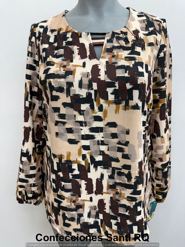 BLUSA CINTA ESCOTE NERVIOS