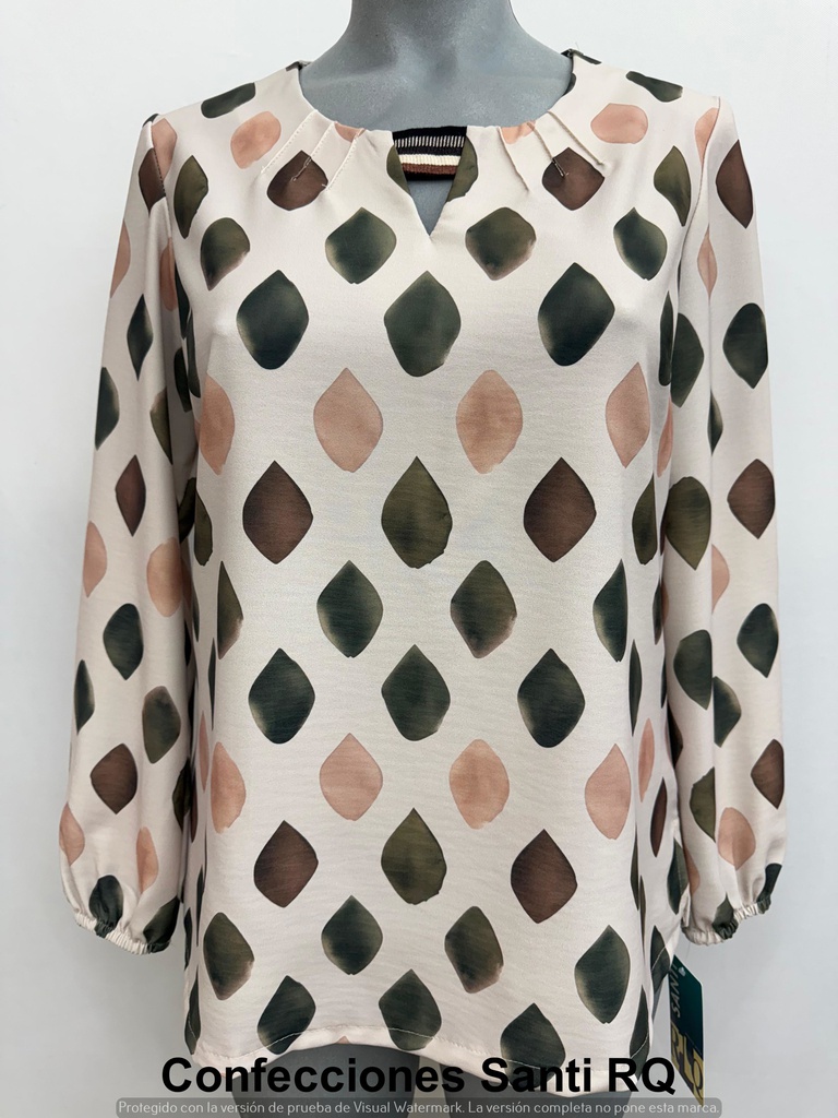 BLUSA CINTA ESCOTE NERVIOS