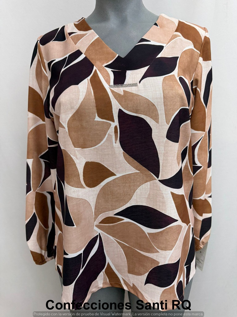 BLUSA TIRA STRASS CUELLO