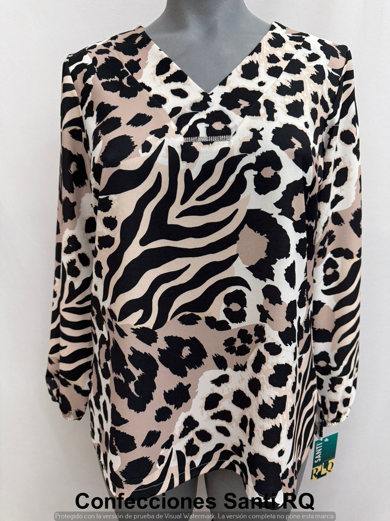 BLUSA TIRA STRASS CUELLO