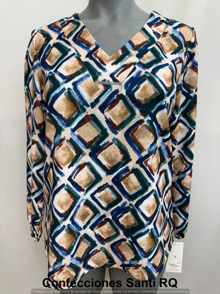 BLUSA TIRA STRASS CUELLO