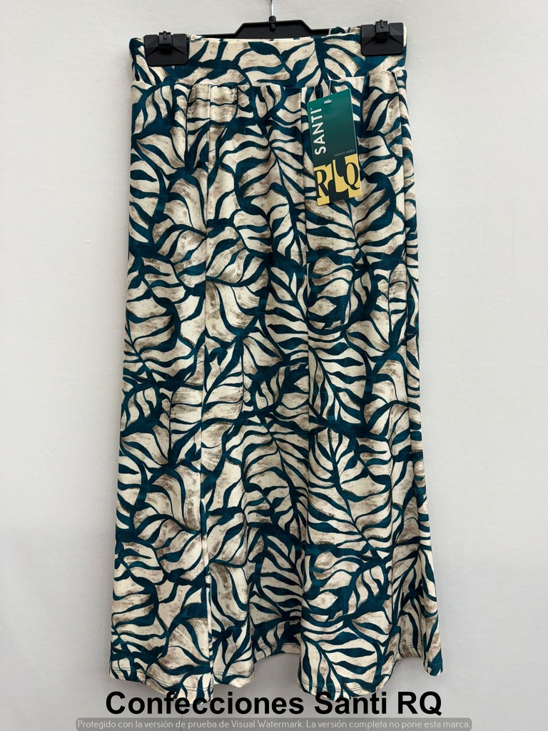 FALDA 10  GODETS PUNTO LISA/ESTAMPADA