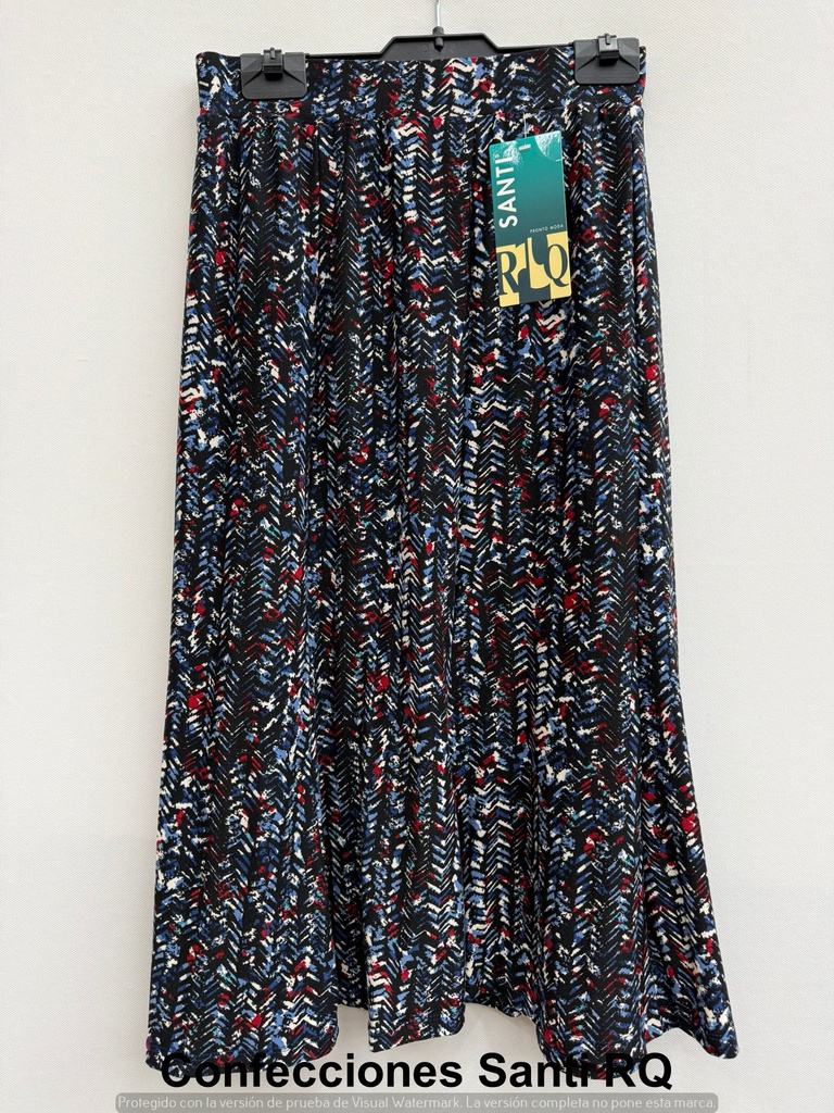 FALDA 10  GODETS PUNTO LISA/ESTAMPADA