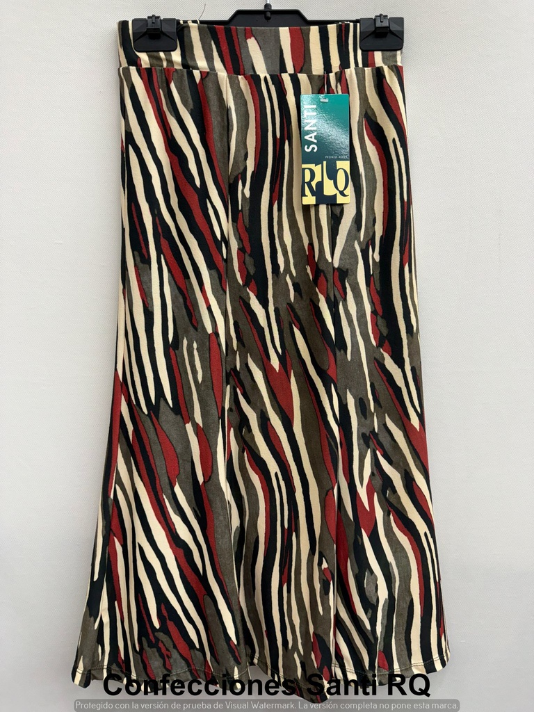 FALDA 10  GODETS PUNTO LISA/ESTAMPADA