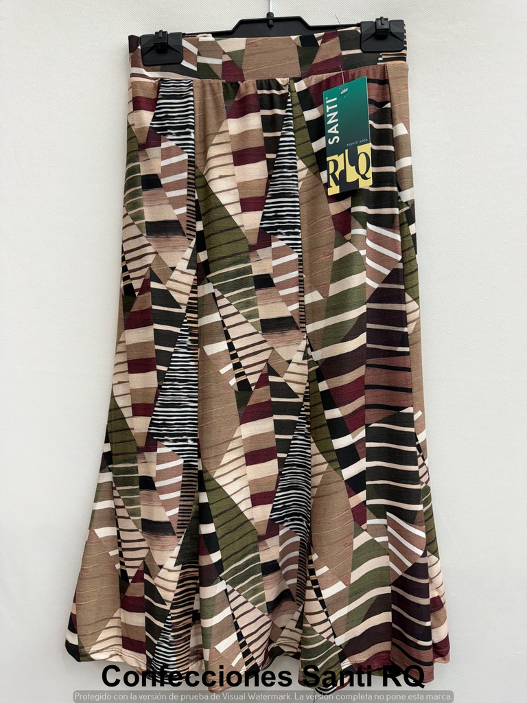 FALDA 10  GODETS PUNTO LISA/ESTAMPADA