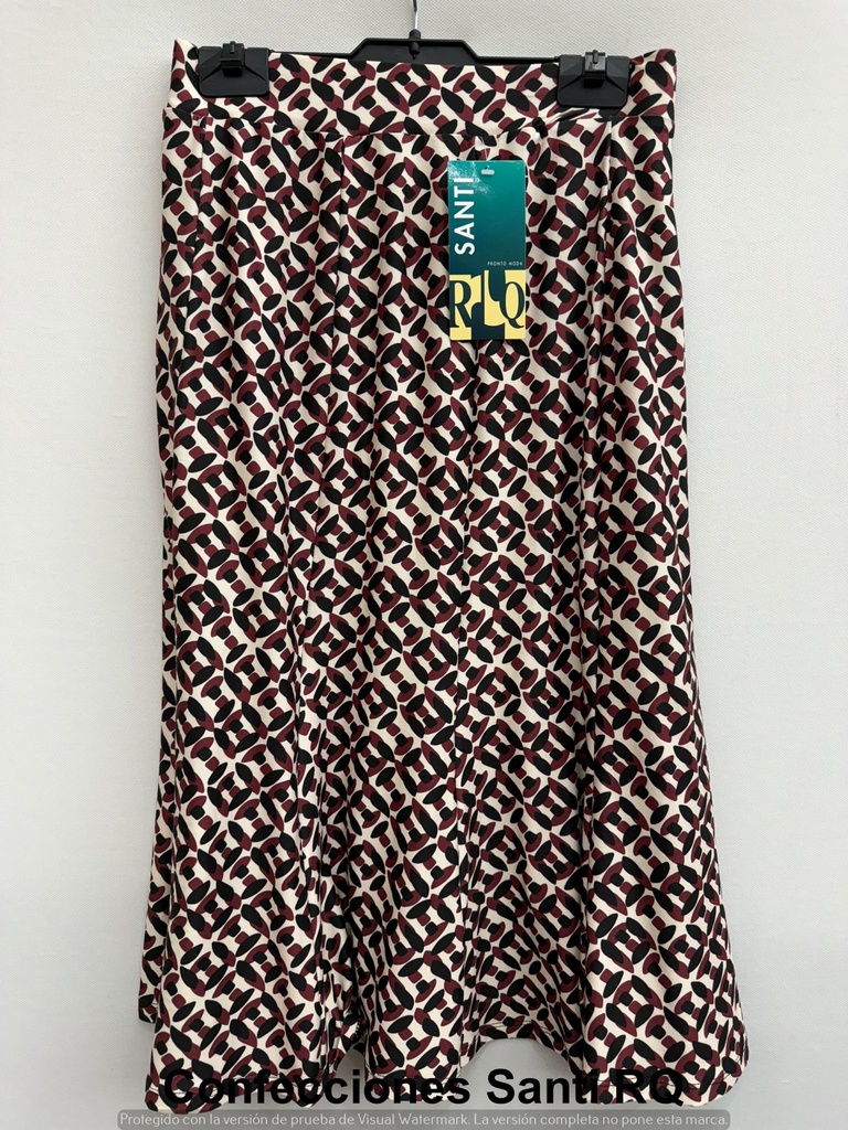 FALDA 10  GODETS PUNTO LISA/ESTAMPADA