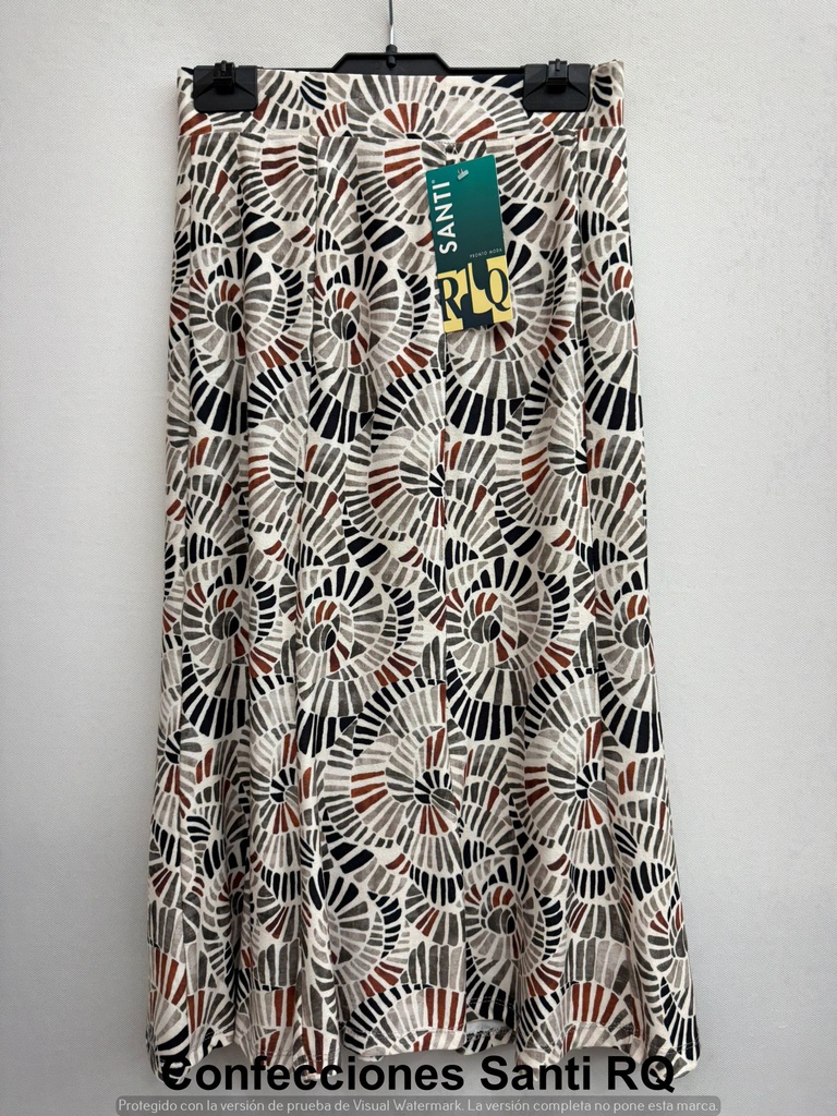 FALDA 10  GODETS PUNTO LISA/ESTAMPADA