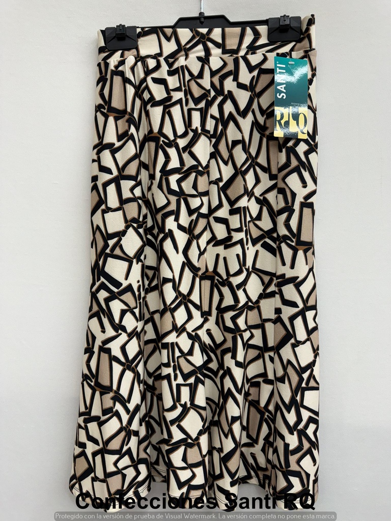 FALDA 10  GODETS PUNTO LISA/ESTAMPADA