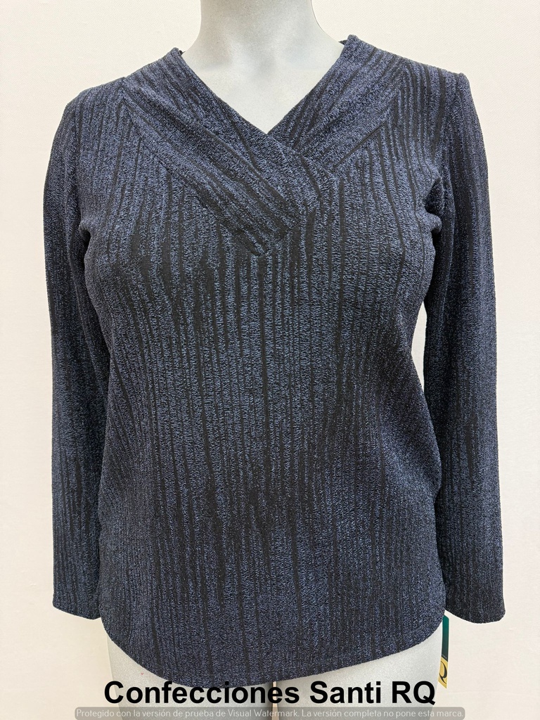 CAMISETA ESCOTE PLIEGUES LUREX