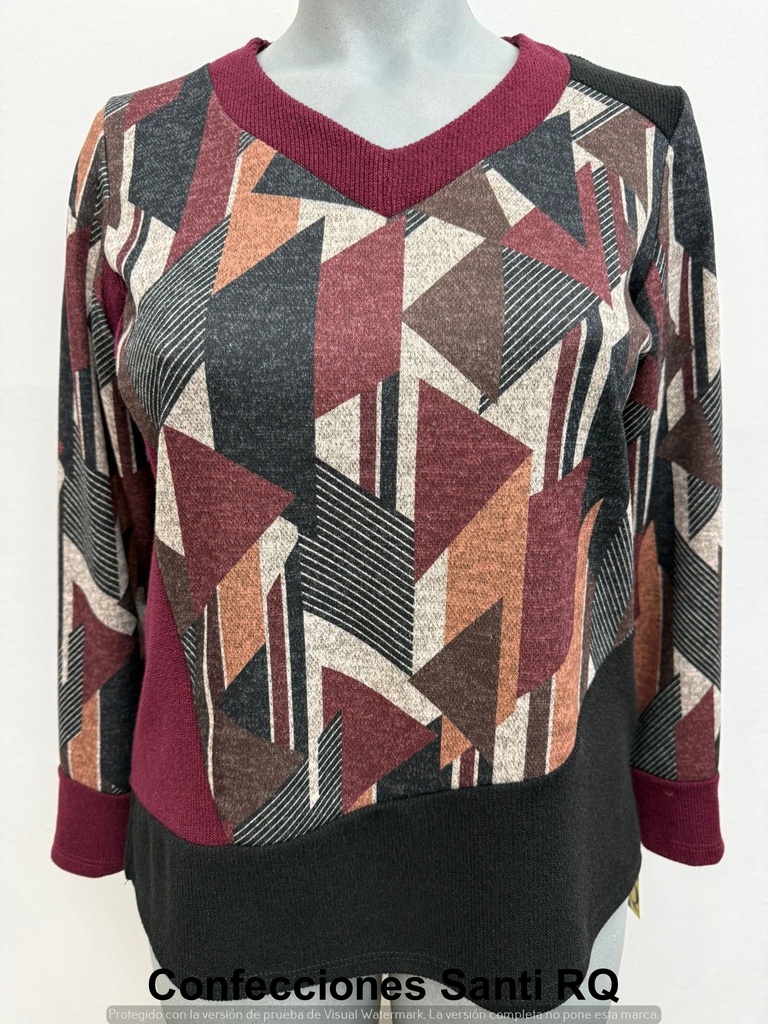 CAMISETA ESTAMPADO COMBINADO CANALE