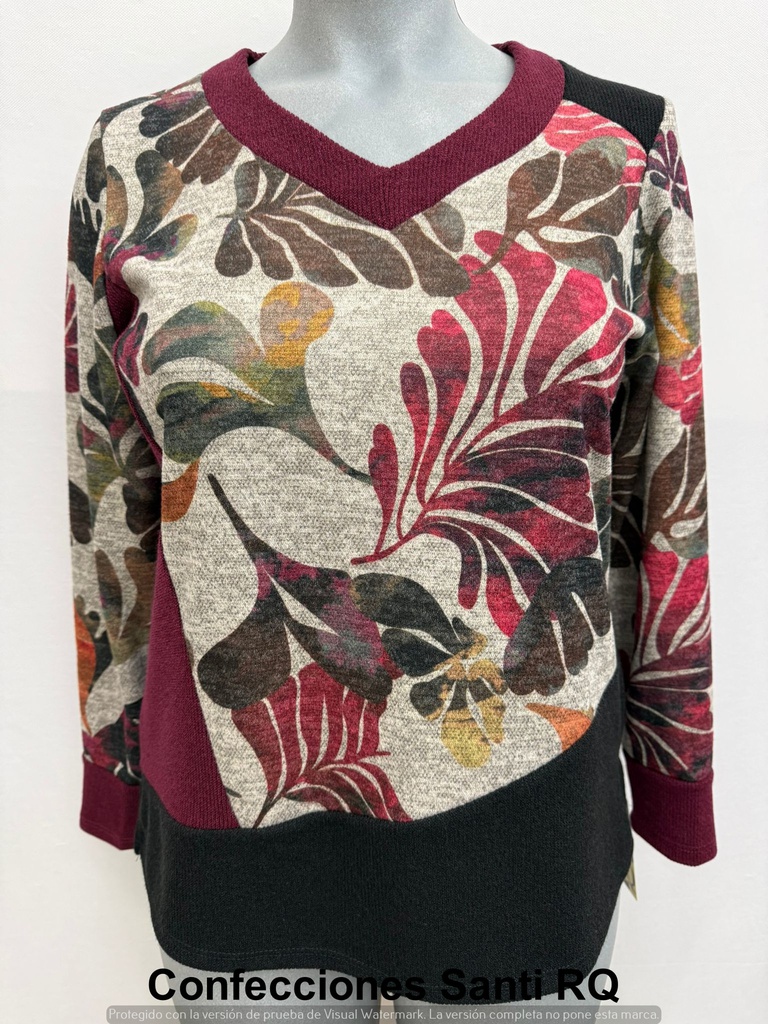 CAMISETA ESTAMPADO COMBINADO CANALE