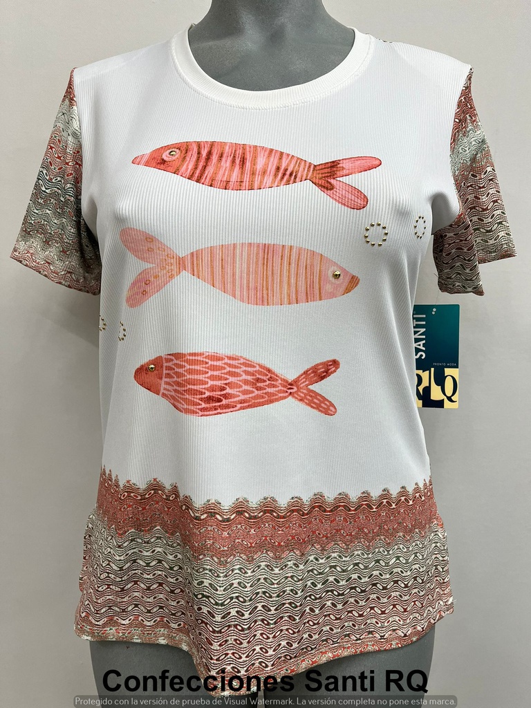 camiseta PECES m/c
