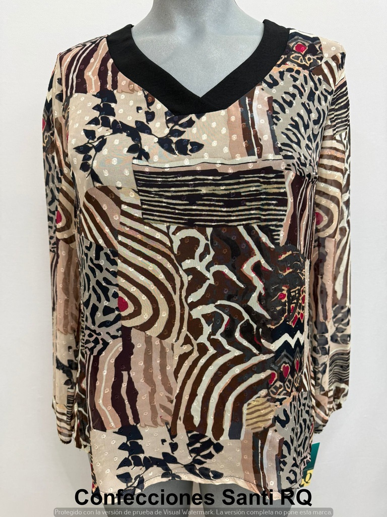 BLUSA PLUMETTI ESCOTE BEL