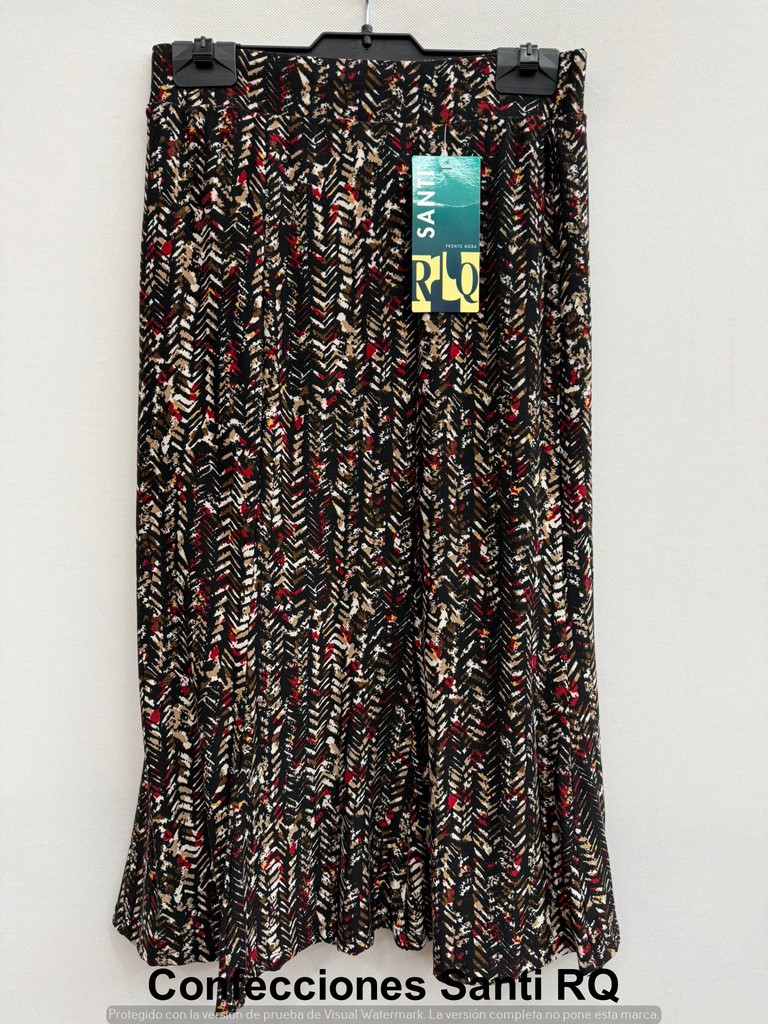 FALDA 10  GODETS PUNTO LISA/ESTAMPADA