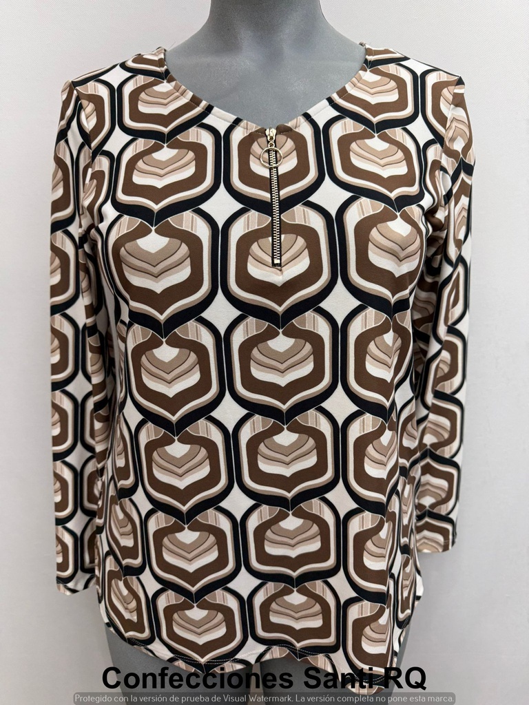 CAMISETA ESCOTE PICO CREMALLERA