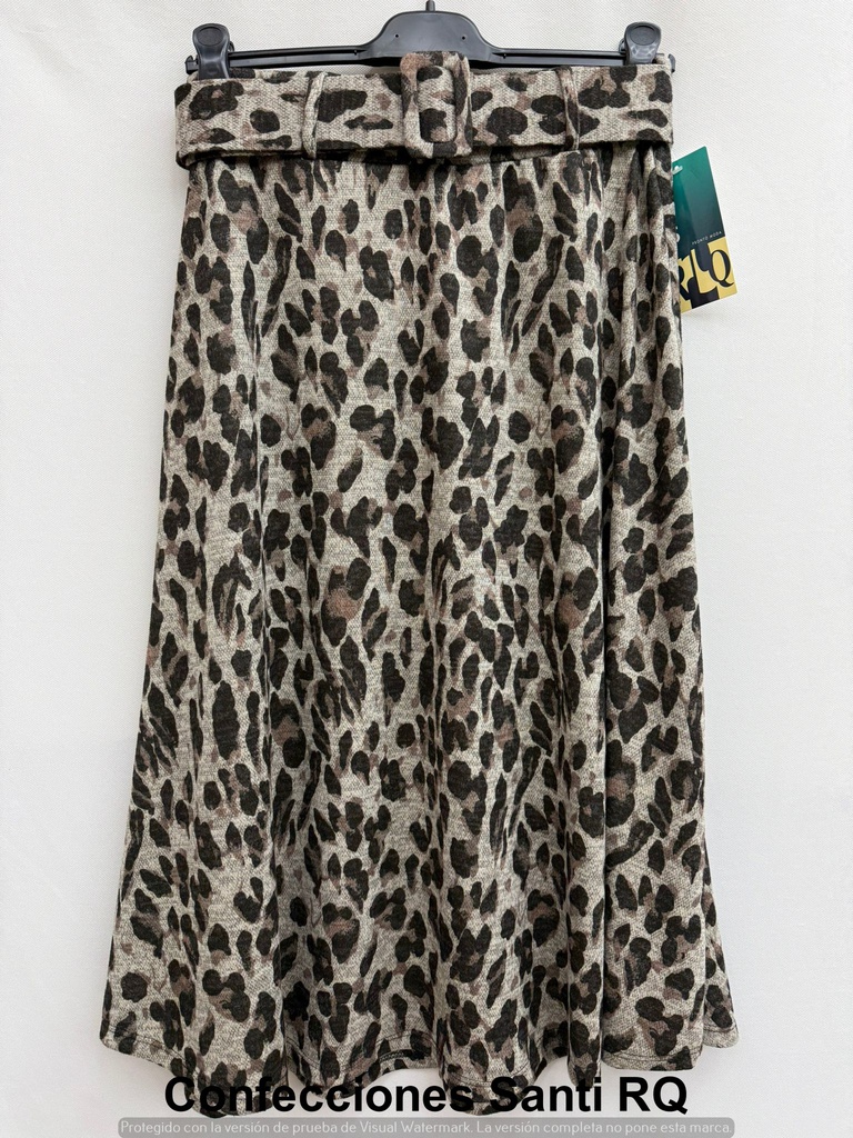 FALDA CAPA CINTURON ESTAMPADA