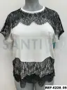 camiseta blonda bajo y canesu