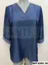 blusa tencel cruce pespuntes