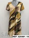 vestido escote pico pliegue estampado