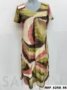vestido escote pico pliegue estampado