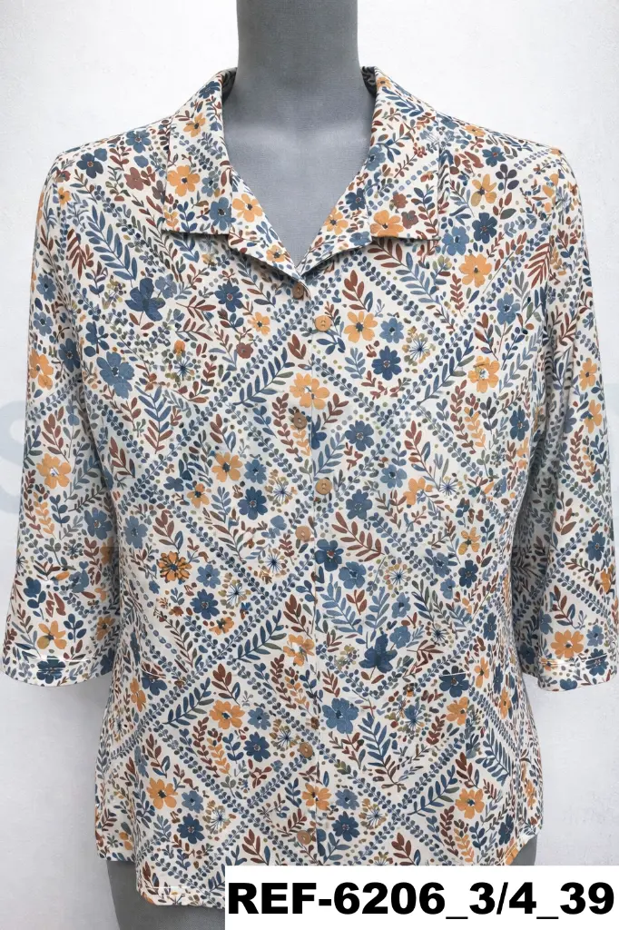 blusa punto manga 3/4