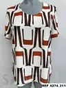 blusa piquetas manga