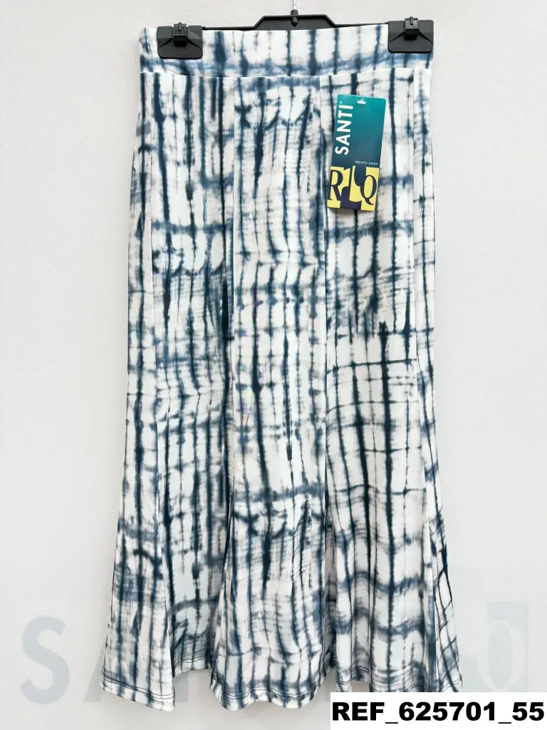 falda diez godet punto estampada