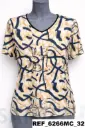camiseta sin costadillo estampada M/C