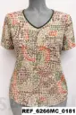 camiseta sin costadillo estampada M/C