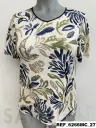 camiseta sin costadillo estampada M/C