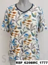 camiseta sin costadillo estampada M/C