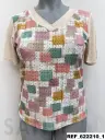 camiseta cuadros  c/pico