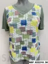 camiseta cuadros  c/pico