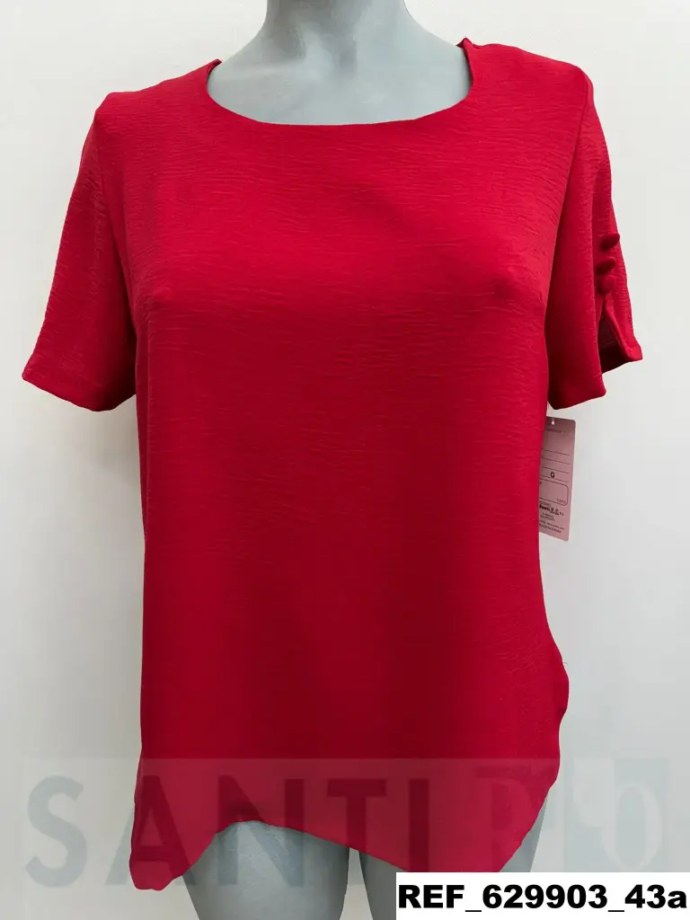 blusa manga tres botones forrados