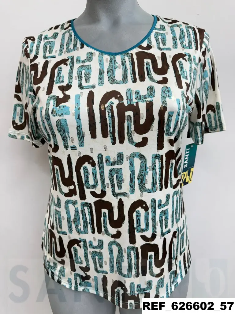 camiseta sin costadillo brillo M/C 