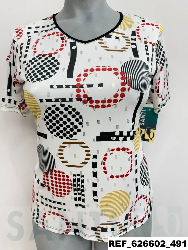 camiseta sin costadillo brillo M/C 