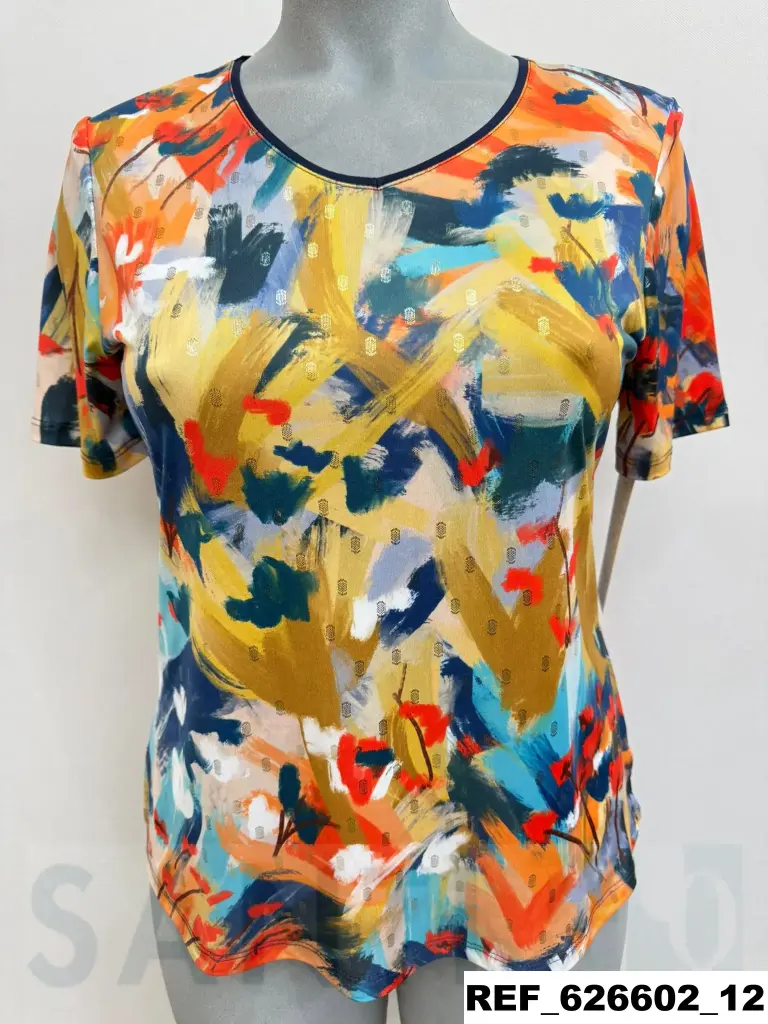 camiseta sin costadillo brillo M/C 