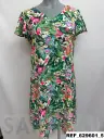 vestido evase estampado