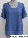 blusa piquetas manga lisa