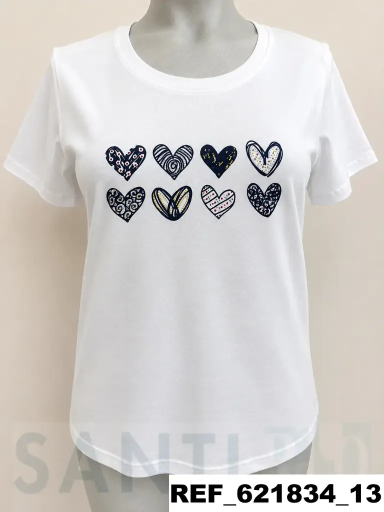 camiseta algodon CORAZONES