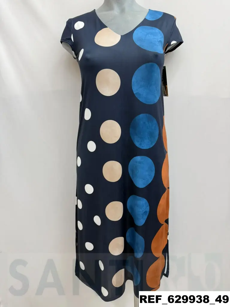 vestido cenefa lateral