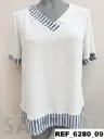 blusa escote faldon raya lisa