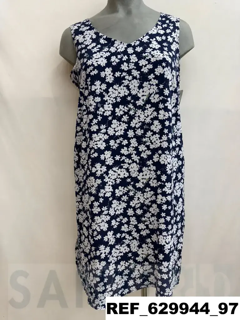 vestido viscosa plana