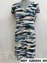 vestido escote pico manga doble