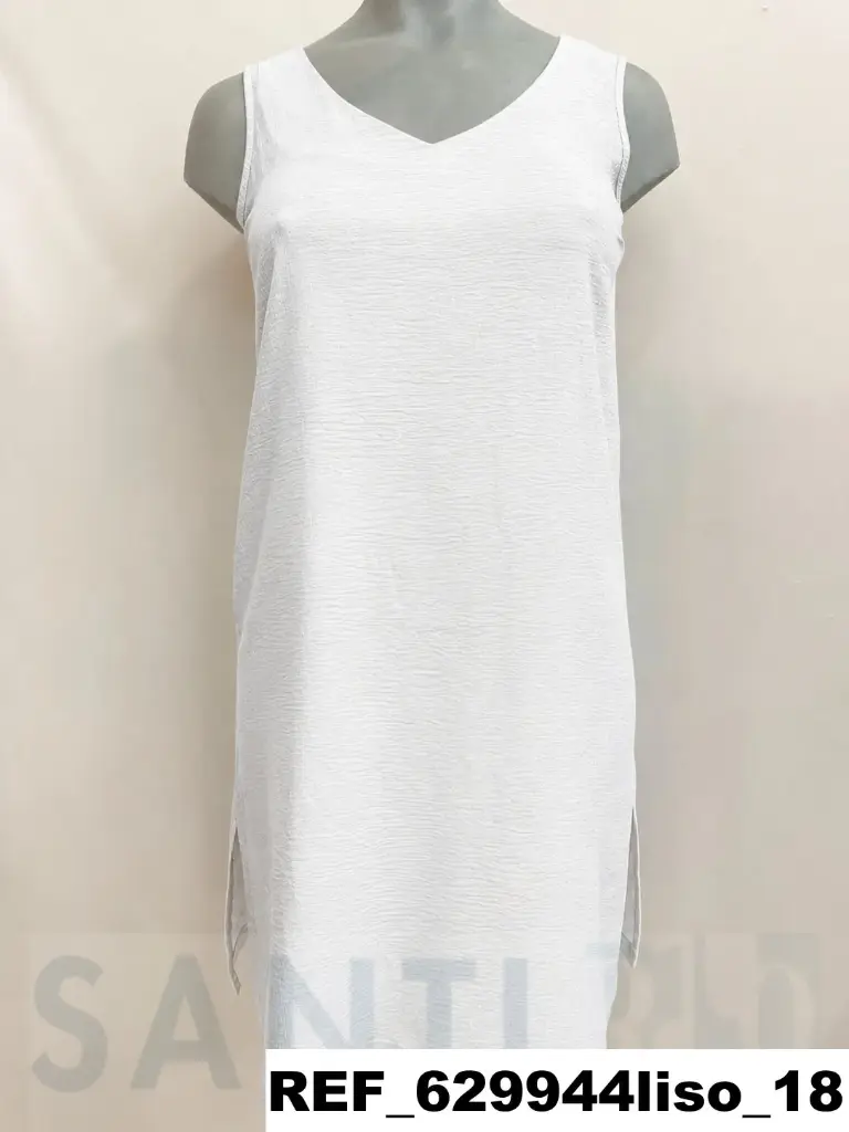 vestido viscosa plana bel lino