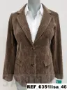 chaqueta leti dos botones chenilla lisa